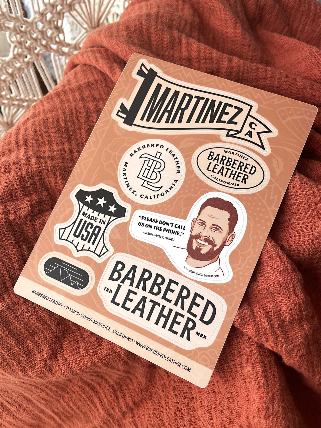 Barbered Leather x Martinez Sticker Sheet